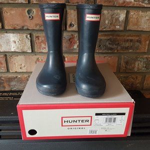 HUNTER KIDS FIRST CLASSIC NAVY RAIN BOOTS